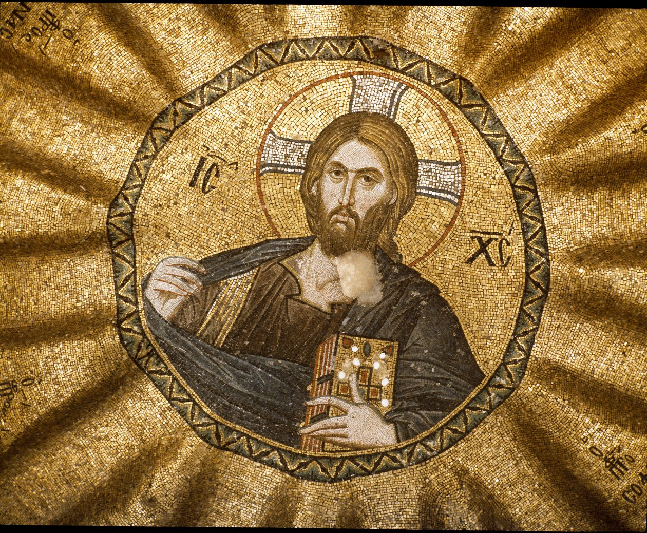 Christus Pantokrator (oder Christus in Herrlichkeit) (Mosaik) von Byzantine