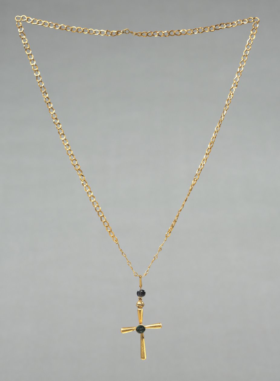Kette mit Anhängerkreuz, 500er Jahre von Byzantine School