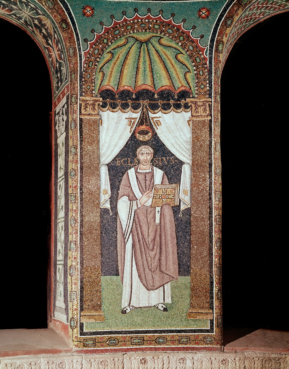 Der Bischof Ecclesia (Detail) von Byzantine School