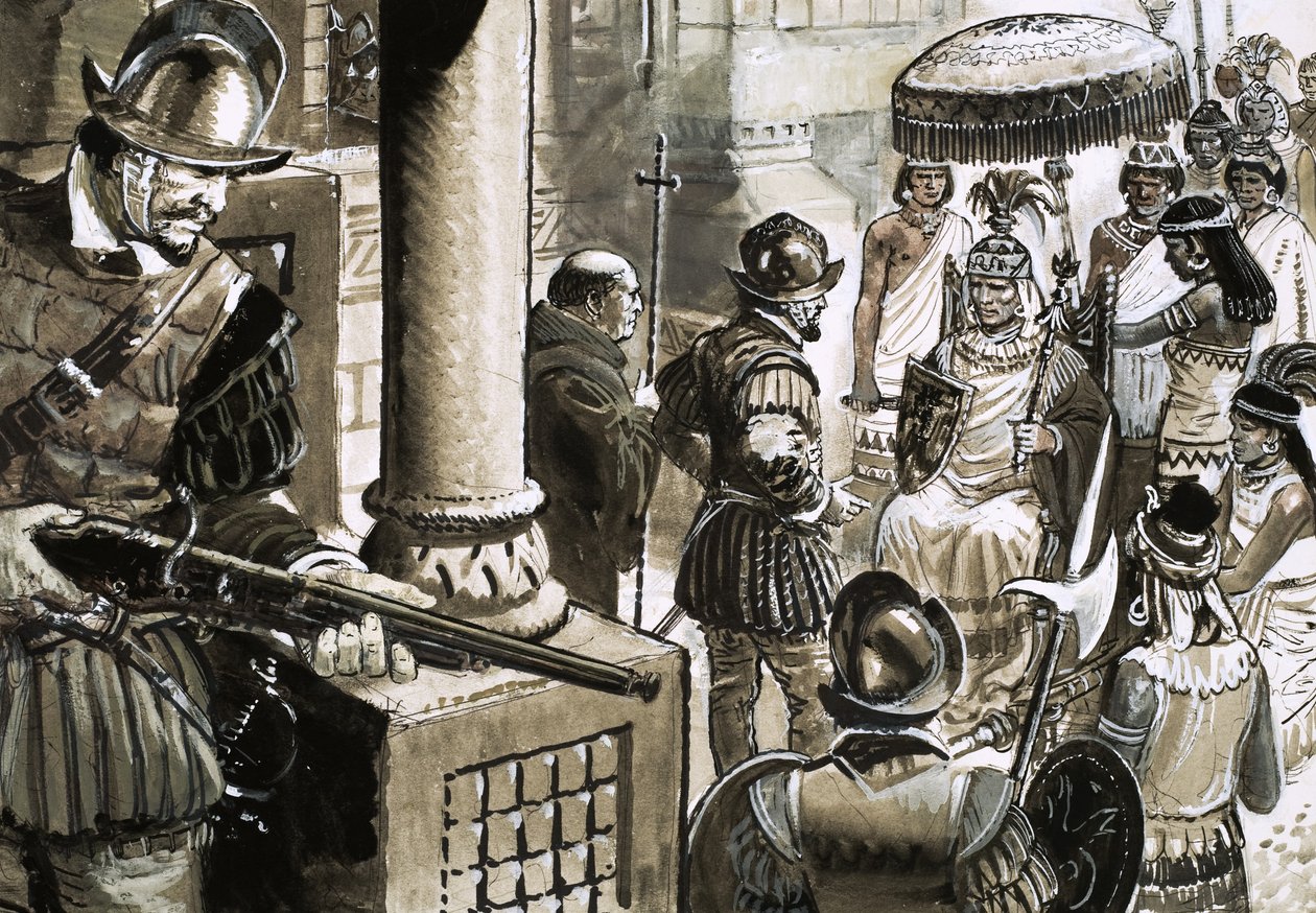 Francisco Pizarro, der rücksichtslose Eroberer des Inka-Reiches, trifft König Atahualpa von C.L. Doughty