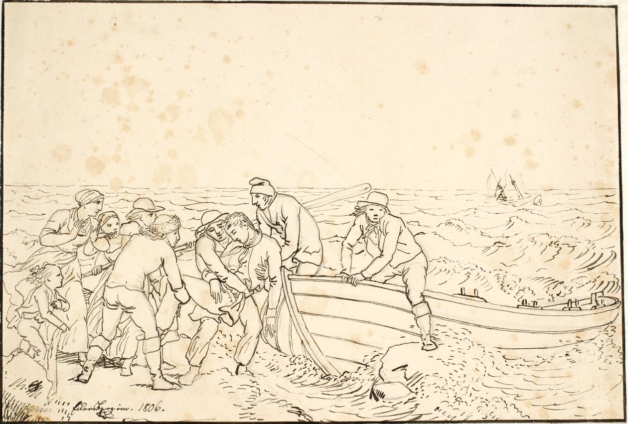 Die Fischer von Hornbæk von Christoffer Wilhelm Eckersberg