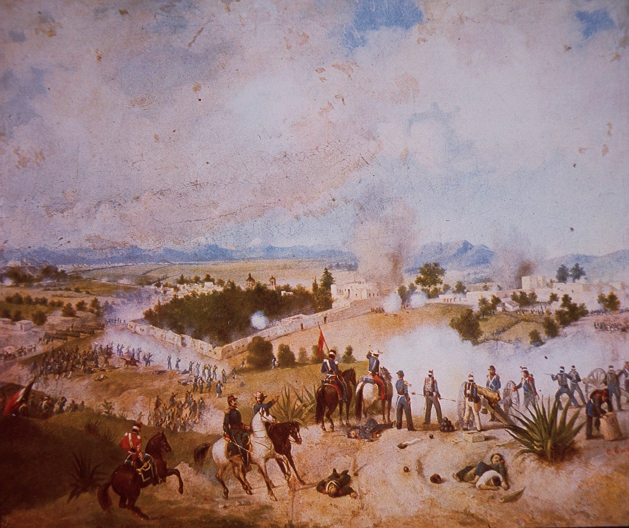 Mexikanisch-Amerikanischer Krieg (1846-48), Schlacht von Molino del Rey, US-Truppen greifen an von C. Escalante