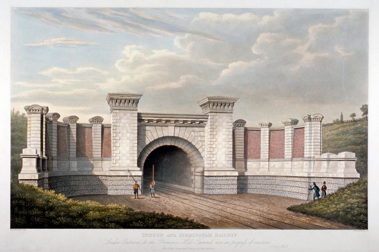 Primrose Hill Tunnel der London und Birmingham Railway, 1837 von C Rosenberg