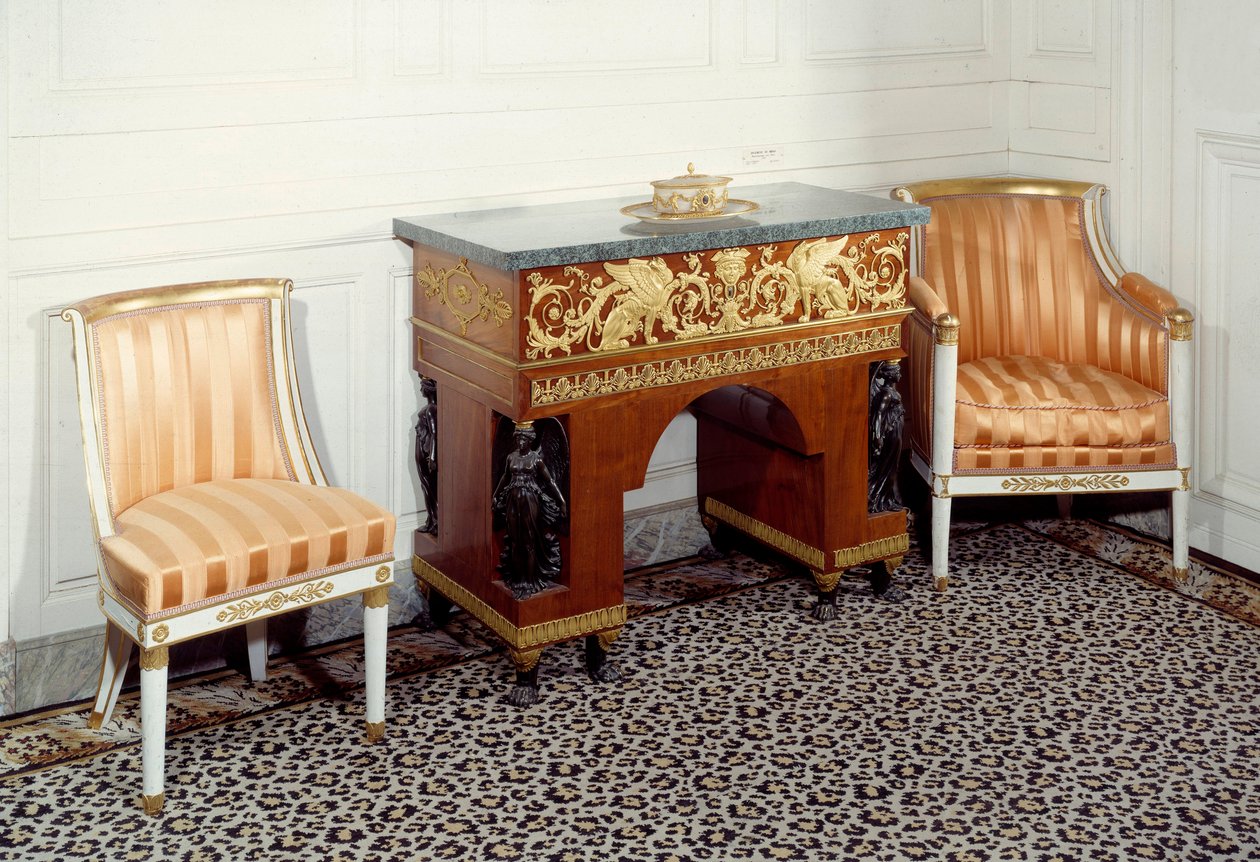 Büro der Kaiserin Josephine de Beauharnais (1763-1814) nach den Zeichnungen von Charles Percier und Pierre Fontaine. 1800 Versailles, Grand Trianon von C. and Fontaine P. Percier