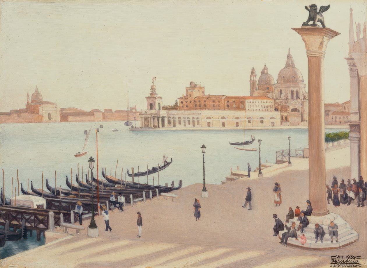 Sonnenuntergang von der Loggia des Dogenpalastes von Cagnaccio di San Pietro