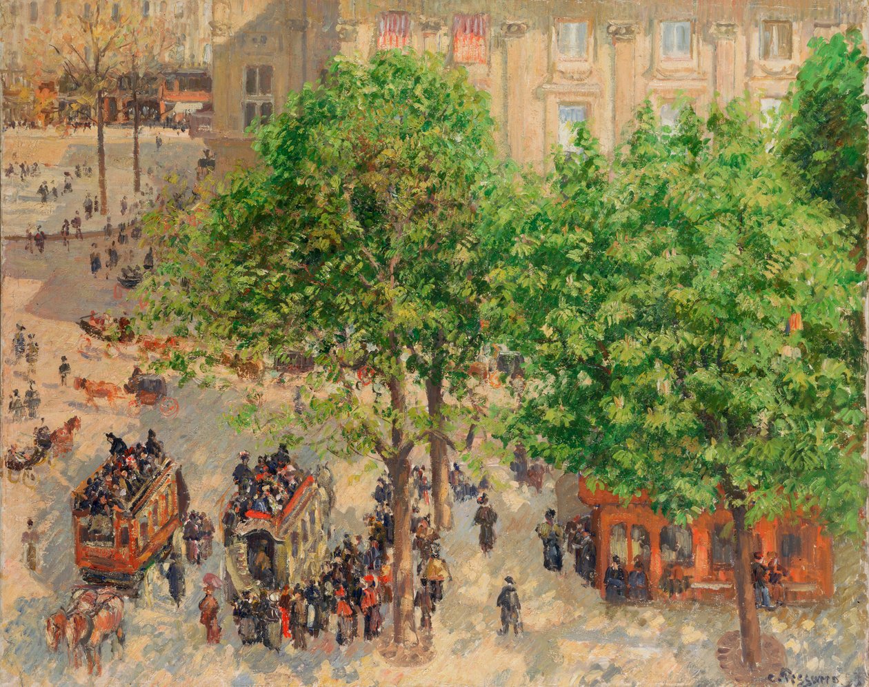 Place du Théâtre-Français, Frühling von Camille Jacob Pissarro