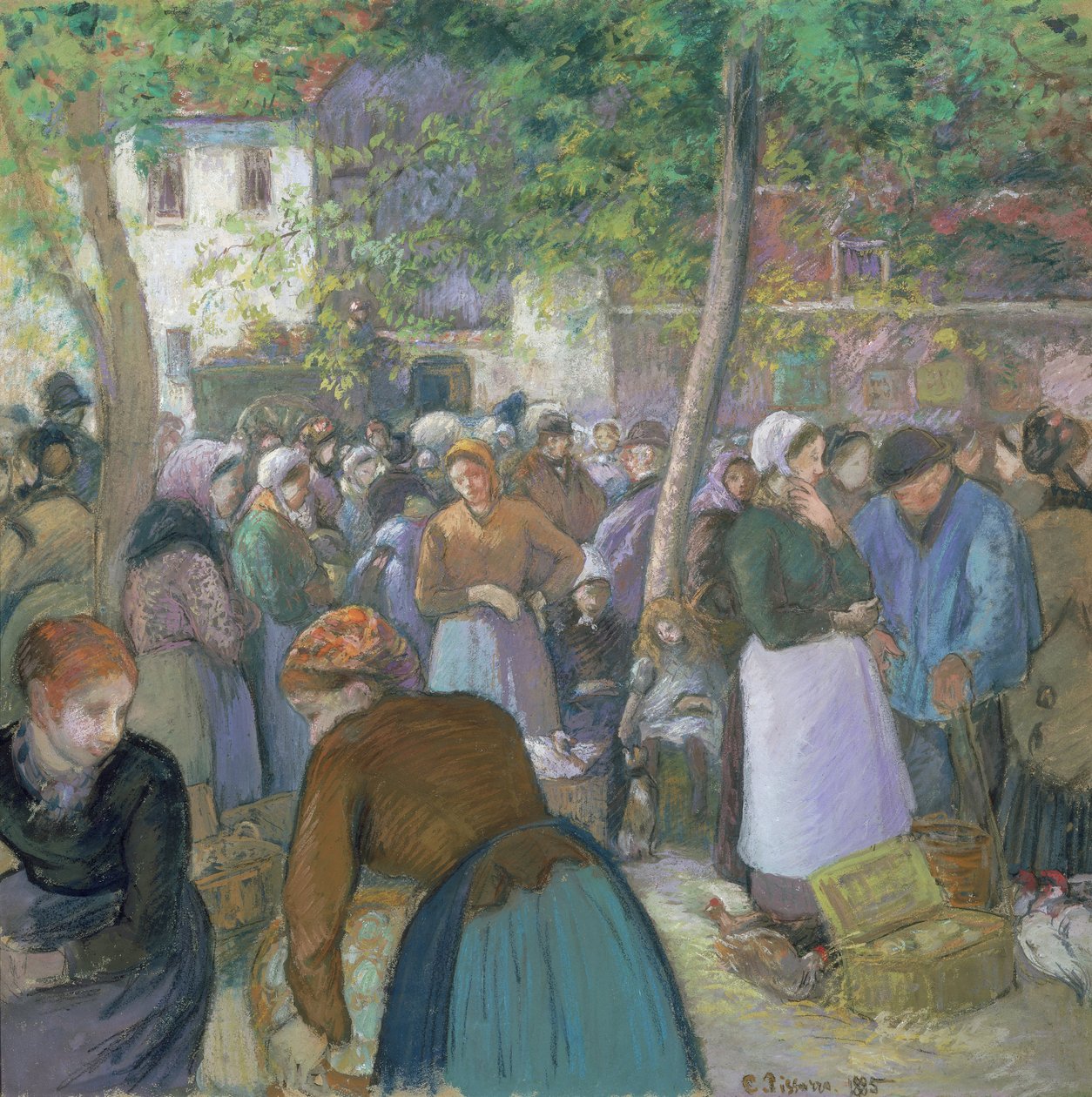 Geflügelmarkt in Gisors von Camille Jacob Pissarro