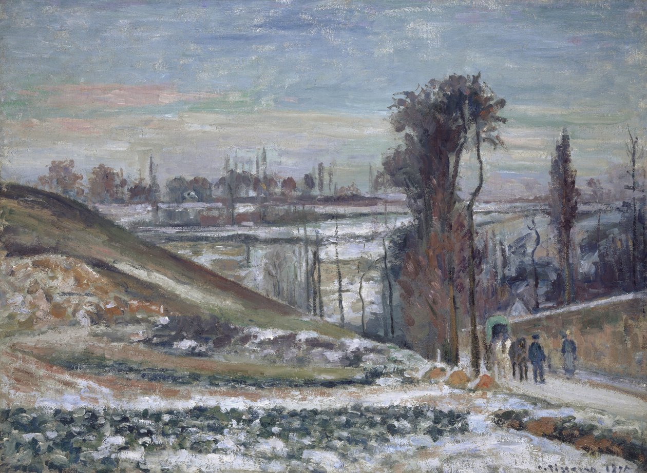 Verschneite Landschaft bei l