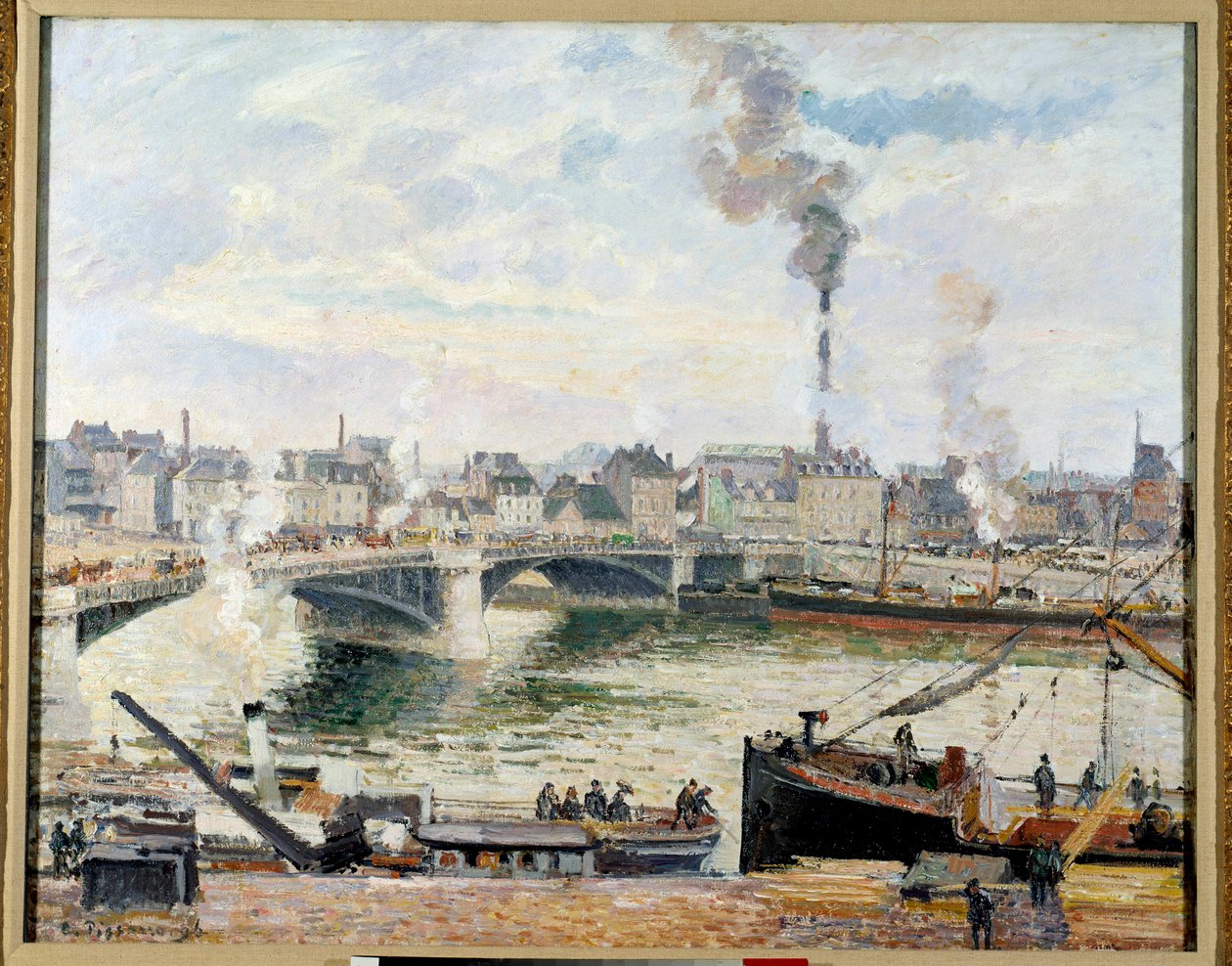 Die große Brücke von Rouen von Camille Jacob Pissarro
