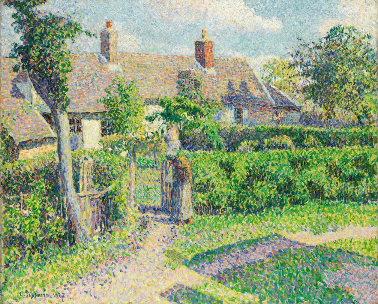 Bauernhäuser, Éragny von Camille Pissarro