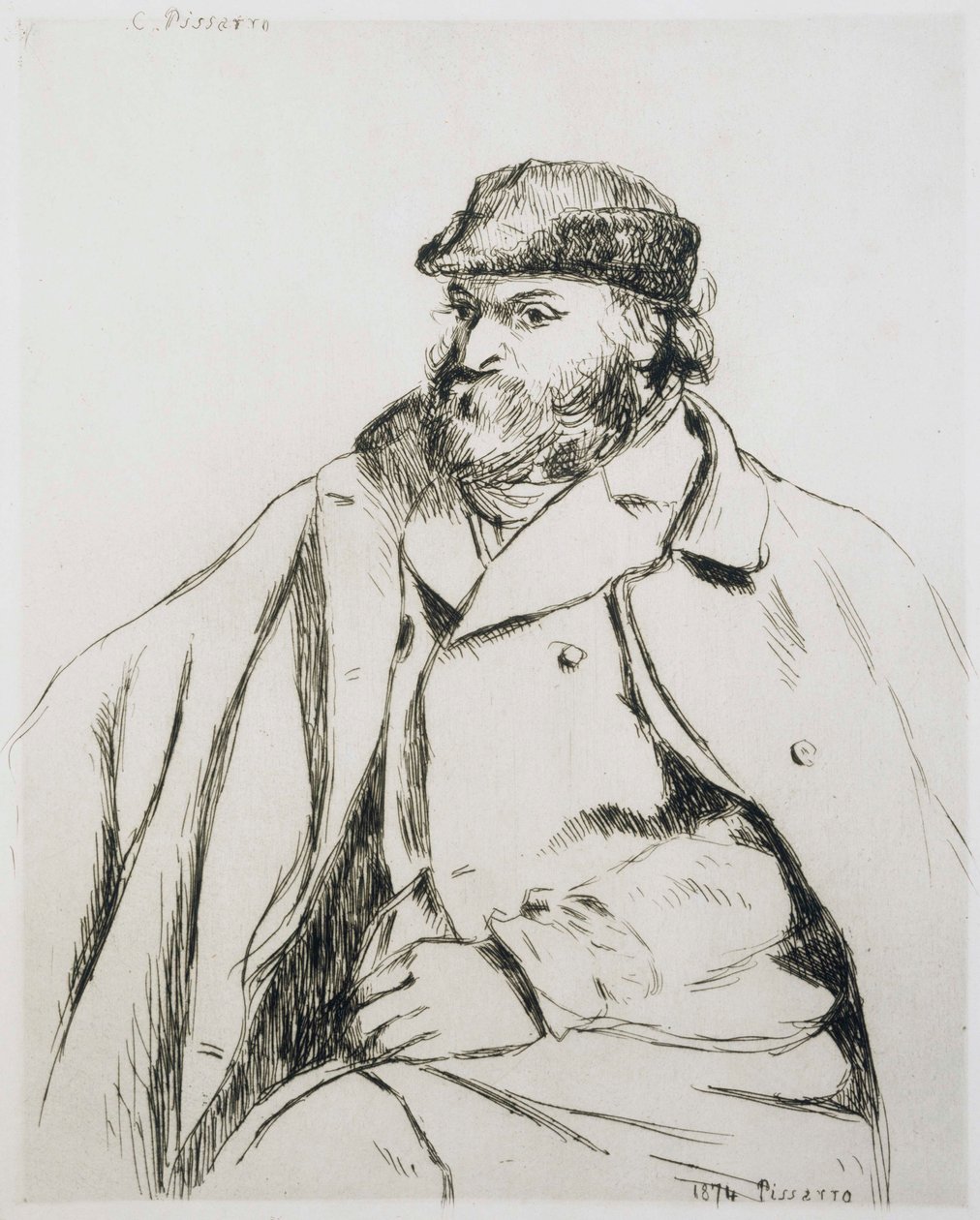 Porträt von Cezanne (Zustand I) von Camille Jacob Pissarro