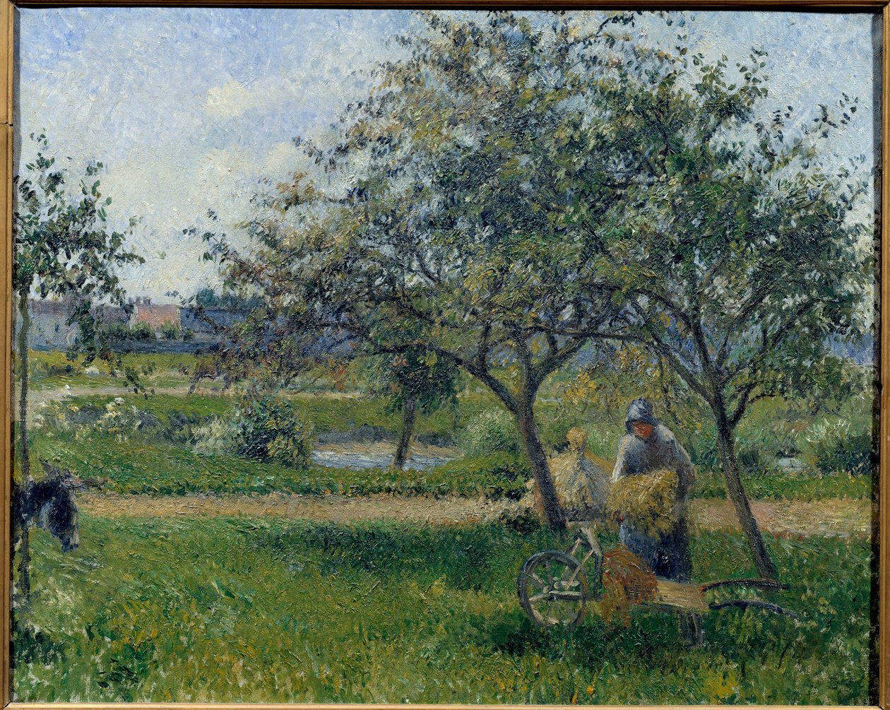 Die Schubkarre, Obstgarten von Camille Jacob Pissarro