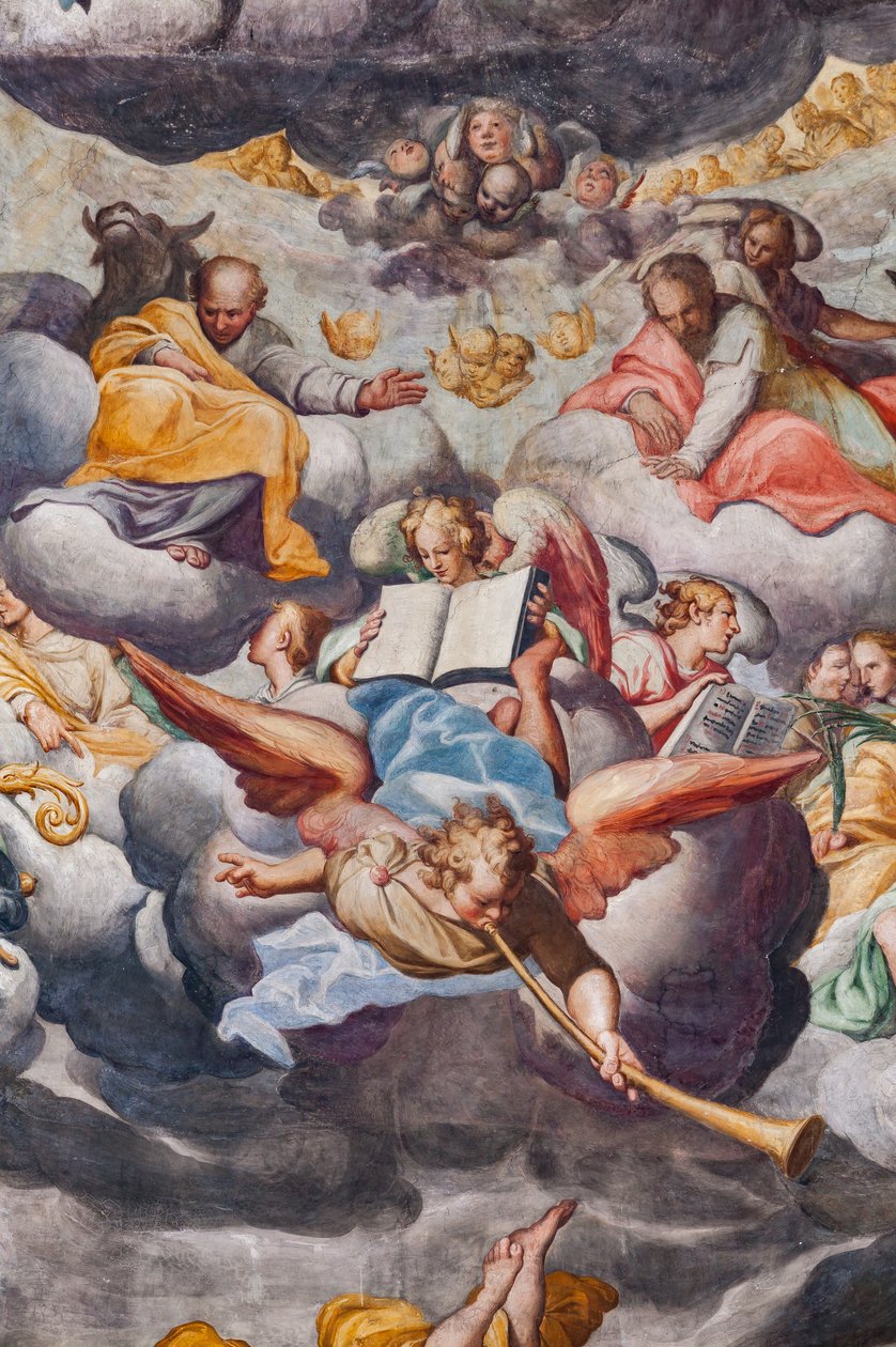 Engel, die Musik spielen (Detail) von Camillo Procaccini