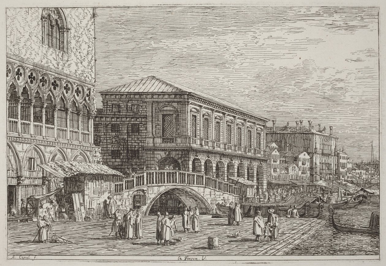 Le Preson. V. [unten links] von Canaletto