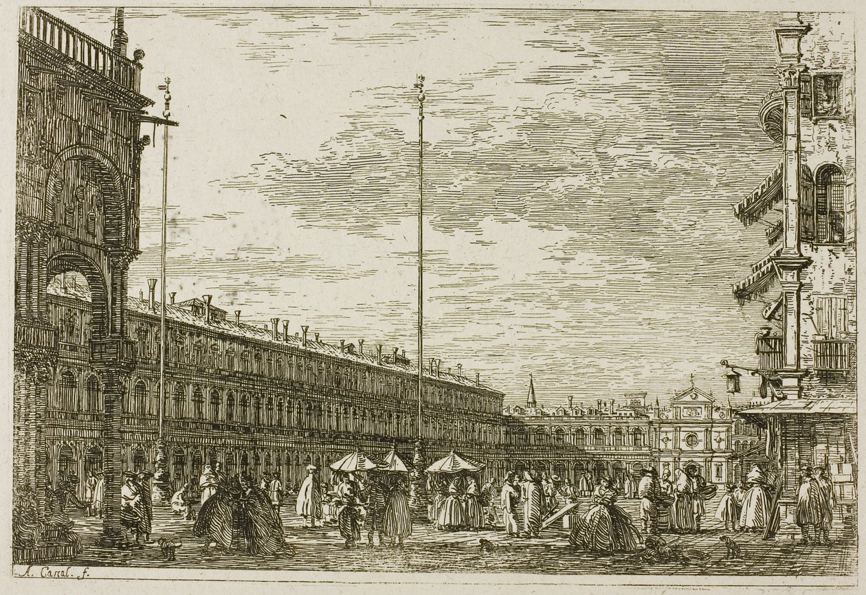 Le Procuratie niove e S. Ziminian V, aus Vedute von Canaletto