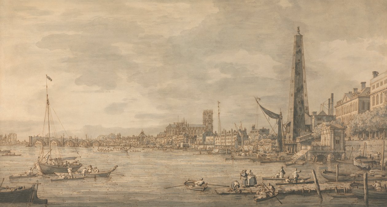 Die Stadt Westminster von der Nähe des York Water Gate von Canaletto
