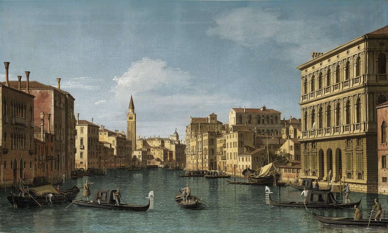 Der Canal Grande, Venedig, Blick nach Nordwesten vom Ca