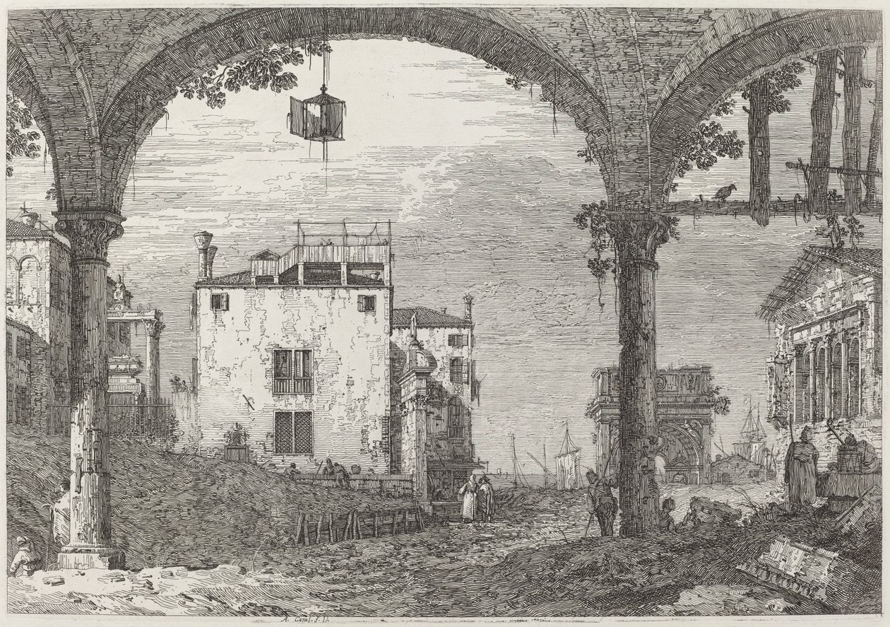 Das Portikus mit der Laterne von Canaletto