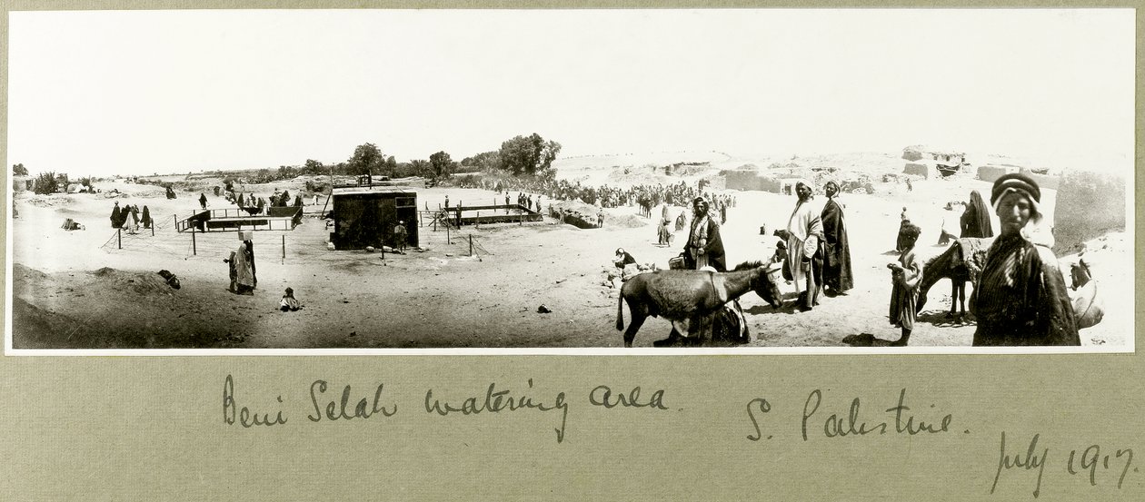 Beni Saleh Wasserstelle, Juli 1917 von Capt. Arthur Rhodes