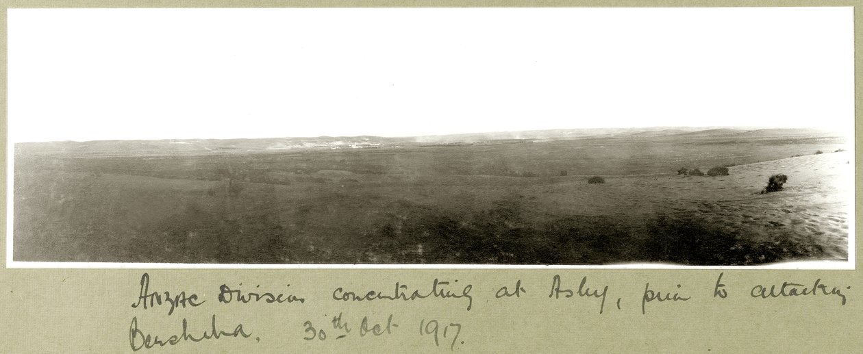 ANZAC-Division konzentriert sich in Asluj vor dem Angriff auf Beersheba, 20. Oktober 1917 von Capt. Arthur Rhodes