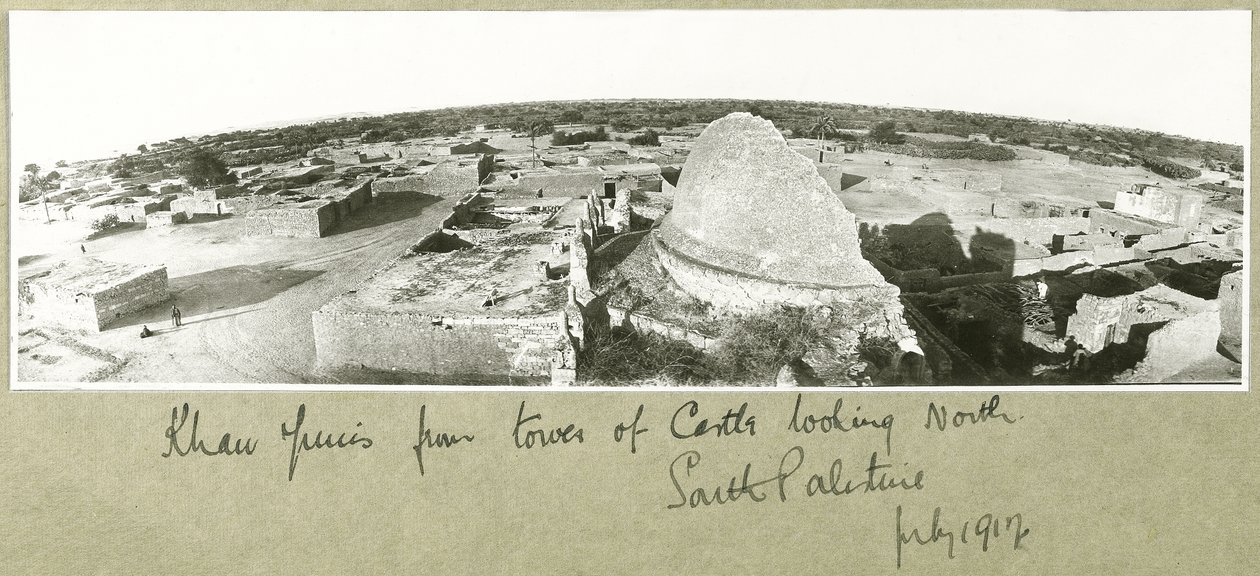 Khan Yunis vom Burgturm, Südpalästina, Juli 1917 von Capt. Arthur Rhodes