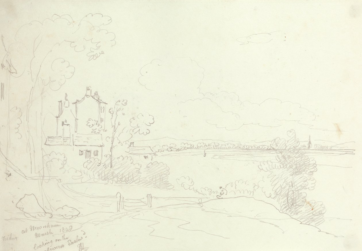 Bei Newnham, Blick auf den Severn nach Osten, März 1848 von Capt. Thomas Hastings