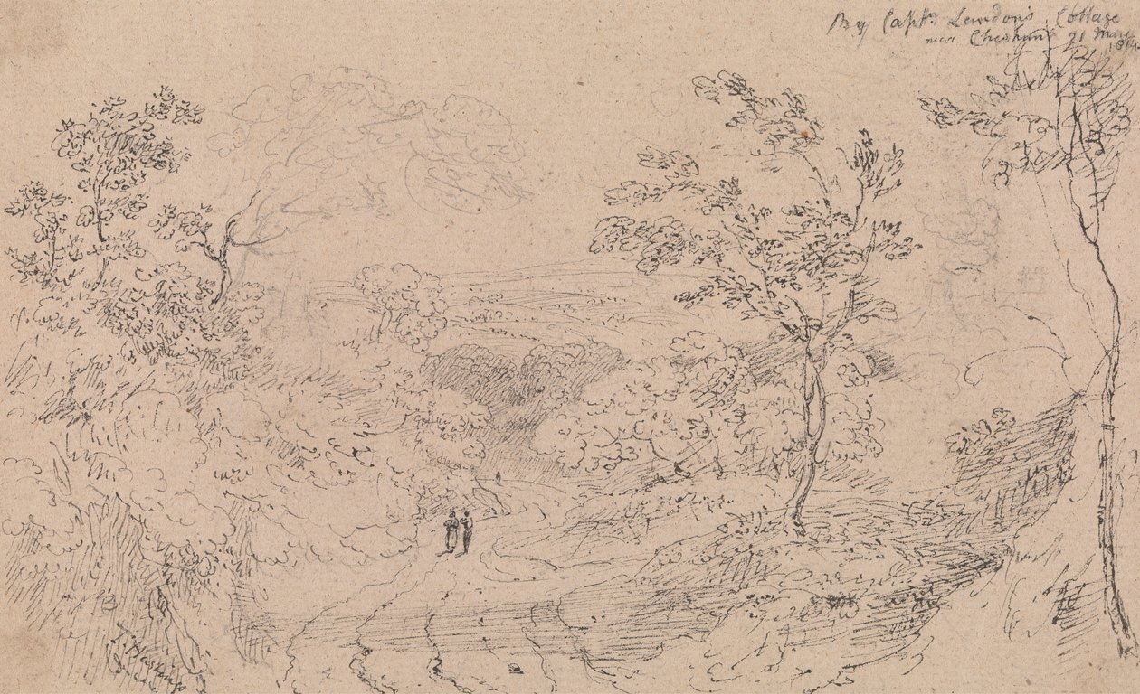 Beim Cottage von Captain Landon in der Nähe von Cheshunt, 21. Mai 1814 von Capt. Thomas Hastings