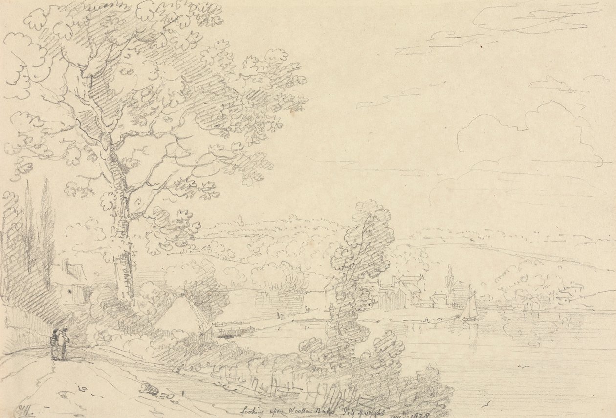 Blick auf die Wootton-Brücke, Isle of Wight, August 1828 von Capt. Thomas Hastings