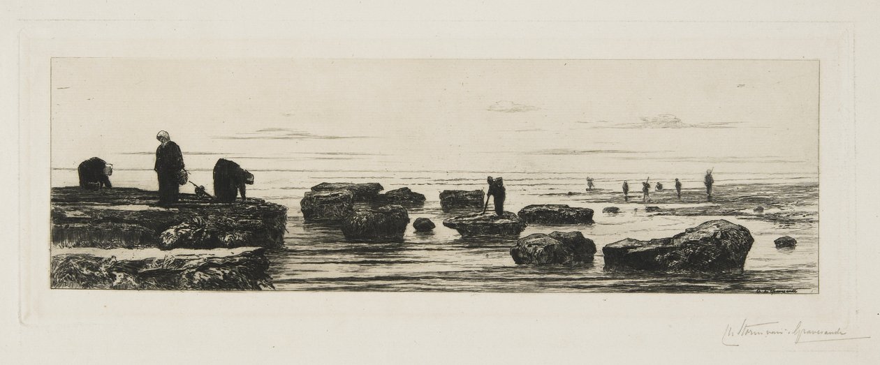 Die Seetangsammler in Veules, ca. 1885 von Carel Nicolaas Storm van 