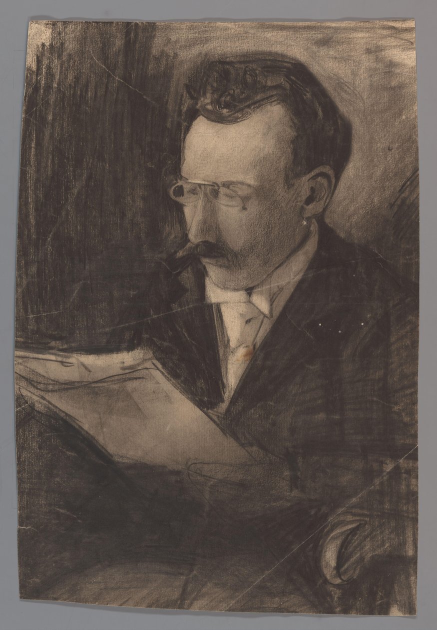 Porträt eines lesenden Mannes von Carel Adolph Lion Cachet