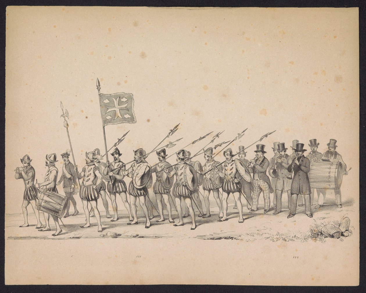 Maskerade der Utrechter Studenten, 1846 (Platte 22) von Carel Christiaan Antony Last