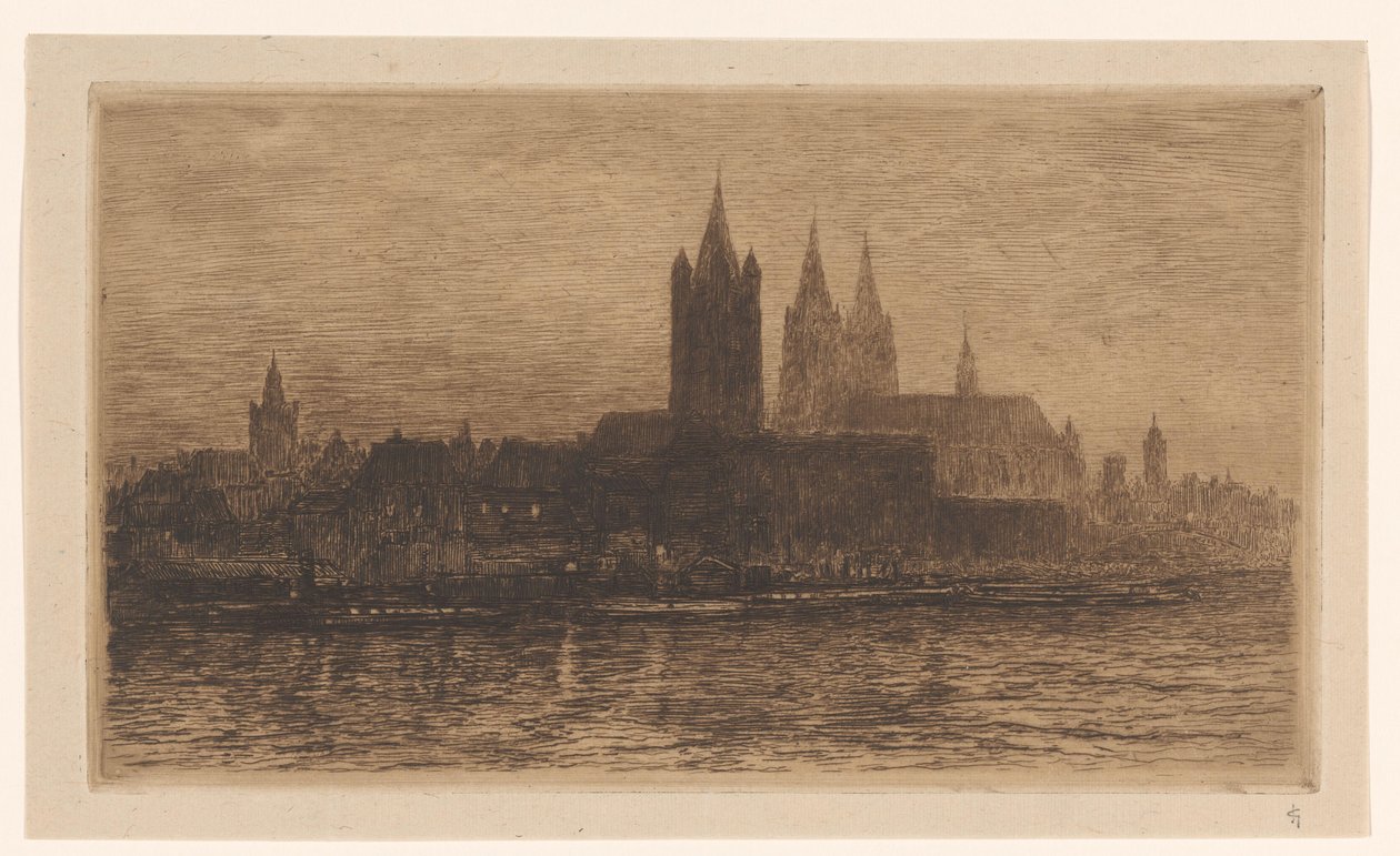 Ansicht von Köln bei Abend von Carel Nicolaas Storm van 