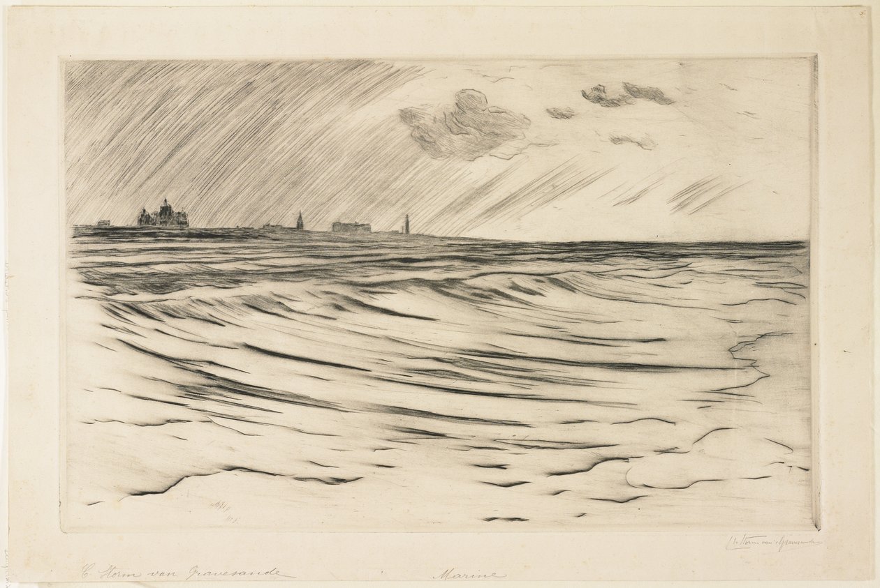 Marine-Brandung von Carel Nicolaas Storm van 