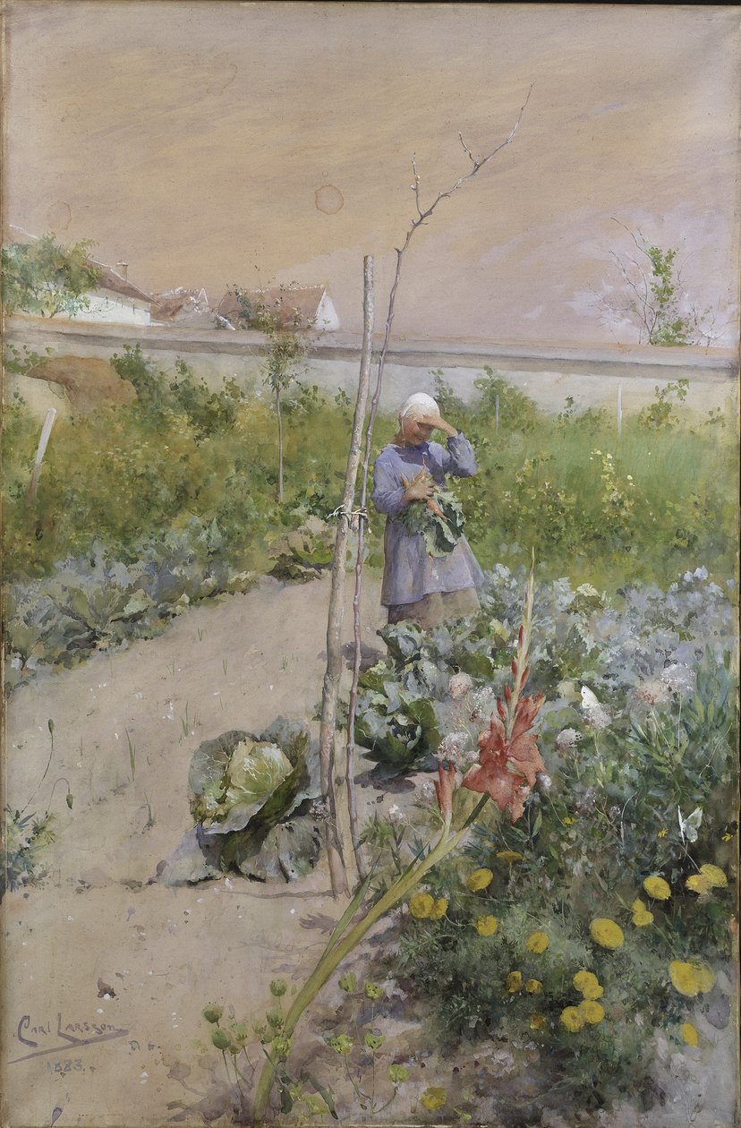 Im Küchengarten, 1883 von Carl Larsson