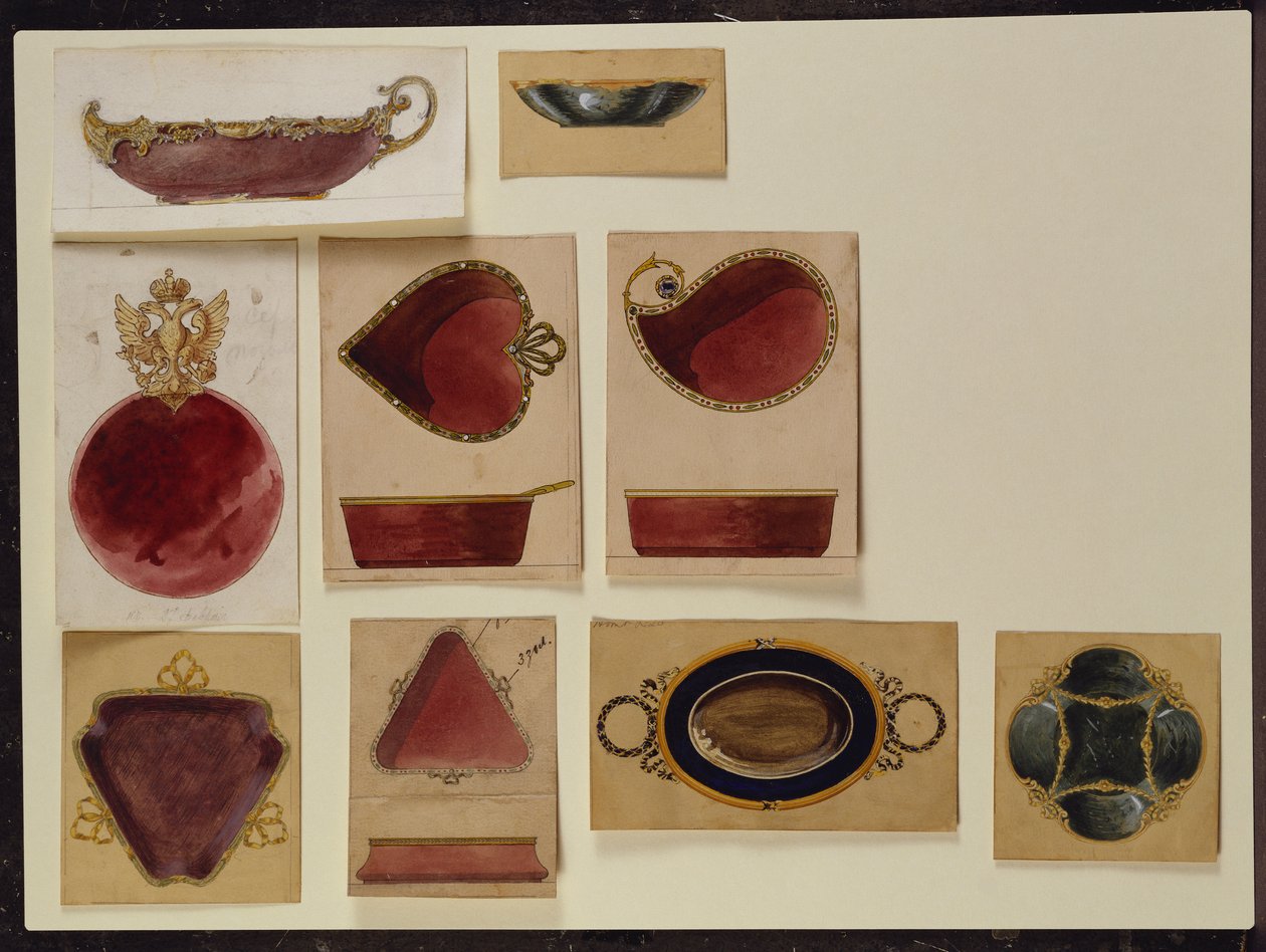 Sammlung von Tellerentwürfen, Haus von Carl Fabergé von Carl Fabergé