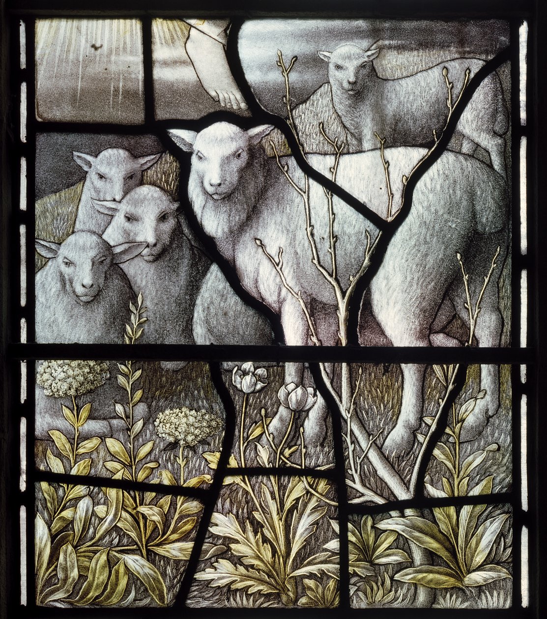 Over Wyresdale, Christ Church, Shrigley & Hunt, Carl Almquist, Die Hirtenkirche, Hirten, Schafe von Carl Almquist