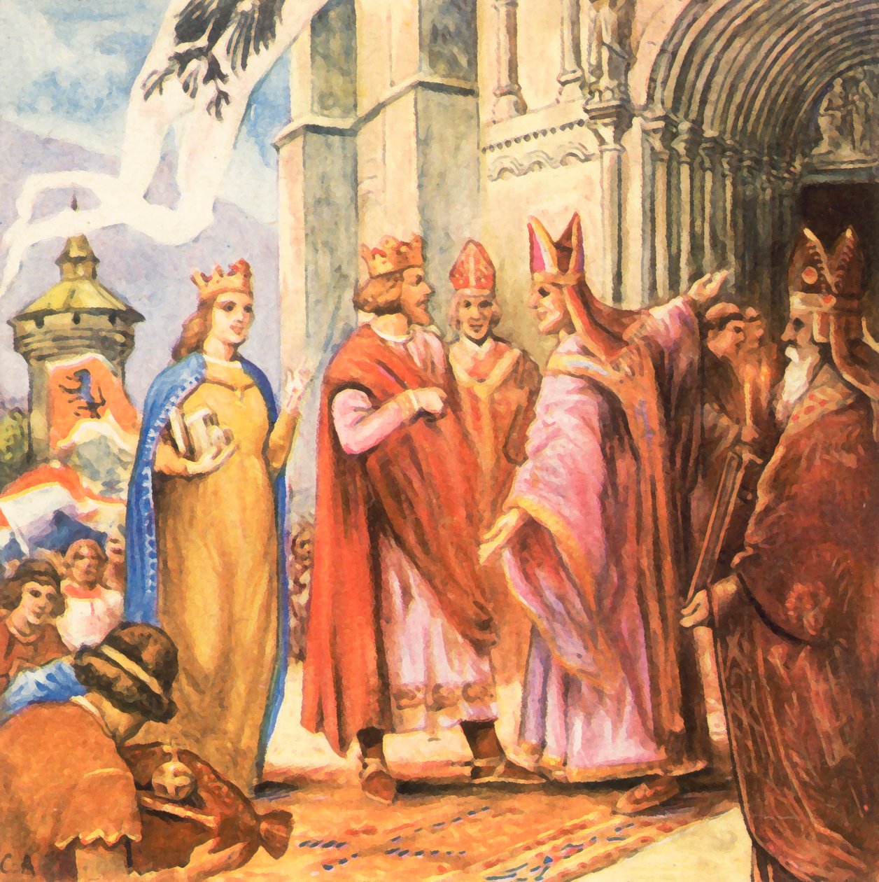 König Heinrich II. weiht den Bamberger Dom von Carl Arriens