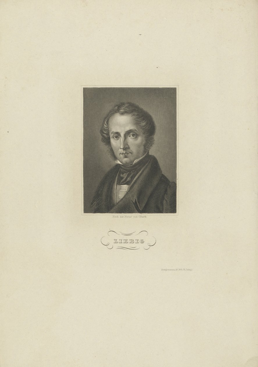Porträt des Chemikers Justus von Liebig, ca. 1840 von Carl Barth