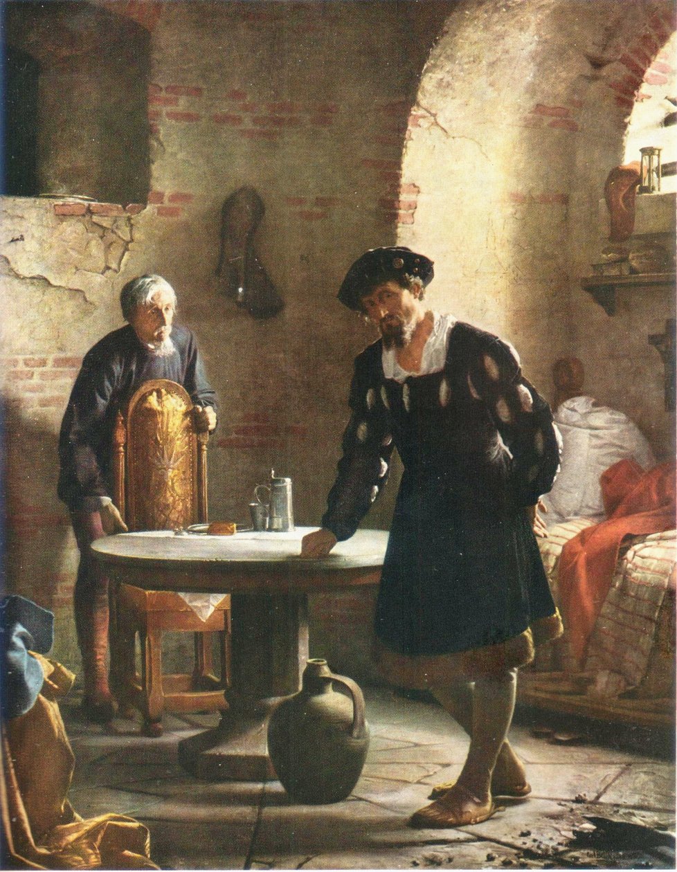 Christian II. im Gefängnis auf Schloss Sønderborg von Carl Bloch