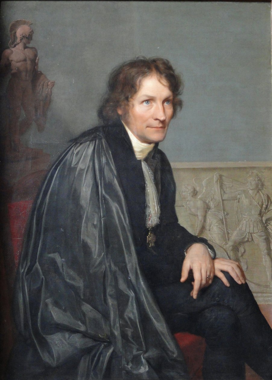 Porträt des Bildhauers Bertel Thorvaldsen 1770-1844, 1814 von Carl Christian Vogel von Vogelstein