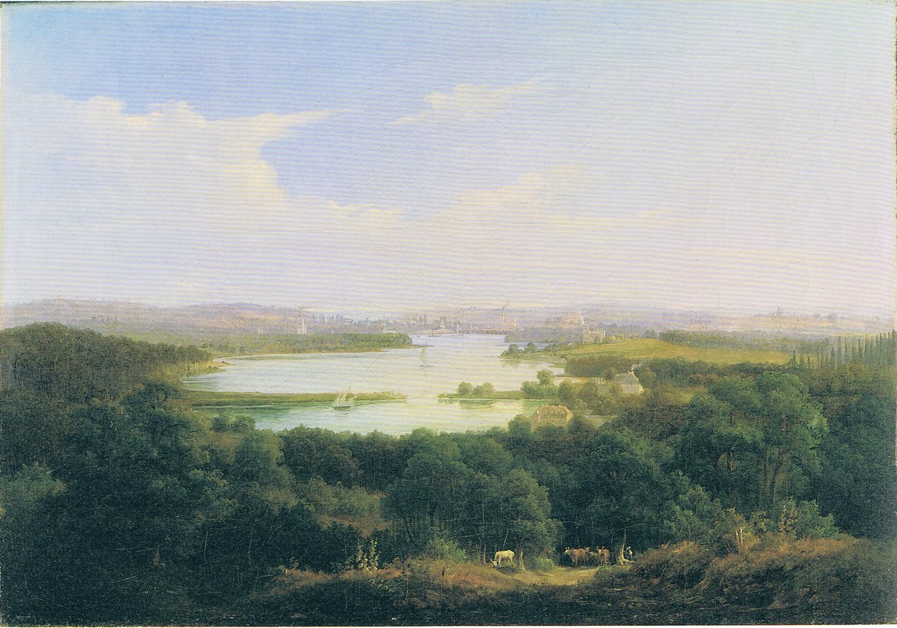 Blick vom Kirchberg bei Nedlitz von Carl Daniel Freydanck