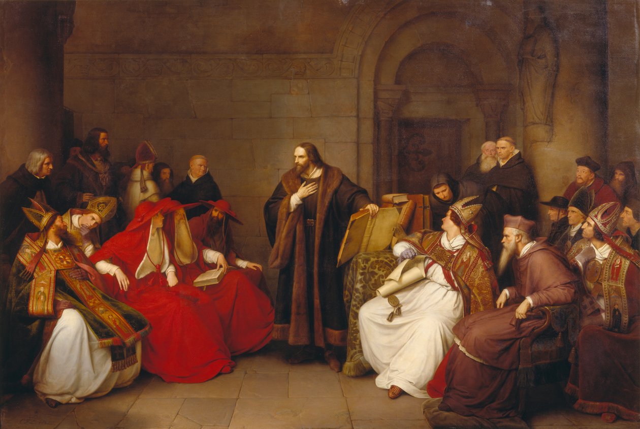 Jan Hus in Konstanz von Carl Friedrich Lessing