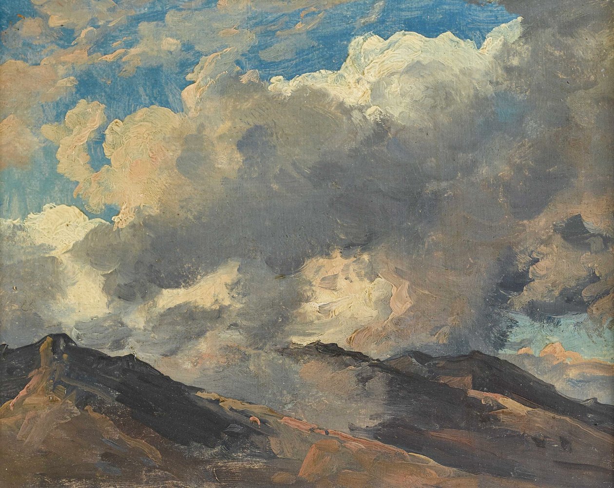 Berggipfel in Wolken von Carl Gustav Carus