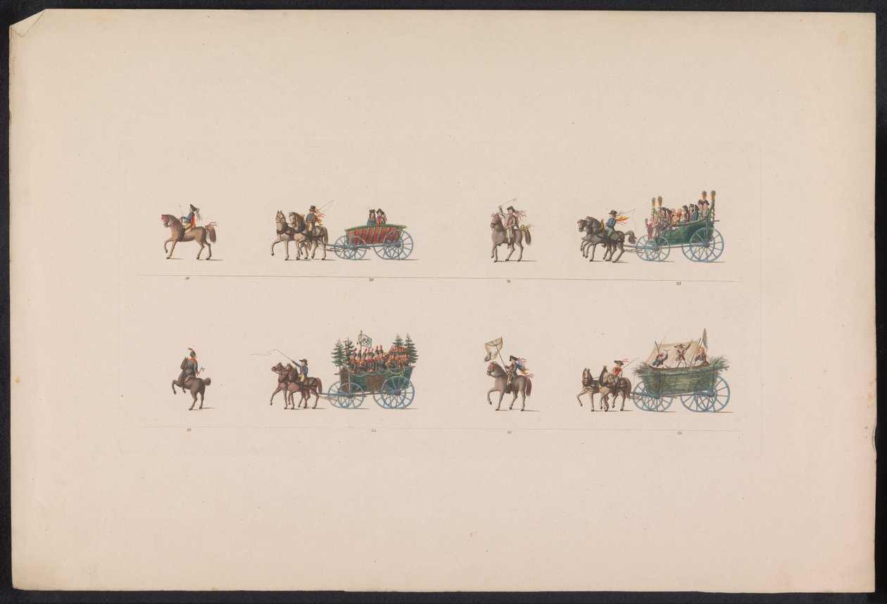 Umzug bei der Hochzeit von Prinzessin Sophie, 1842 (Platte 3) von Carl Hess