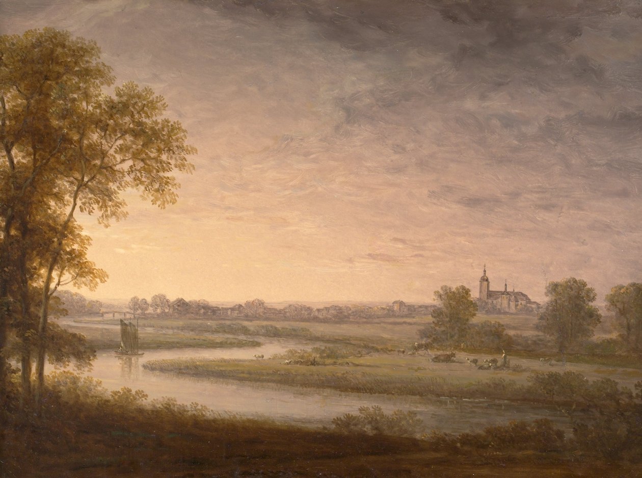 Weitläufige Landschaft mit Västerås im Hintergrund von Carl Johan Fahlcrantz
