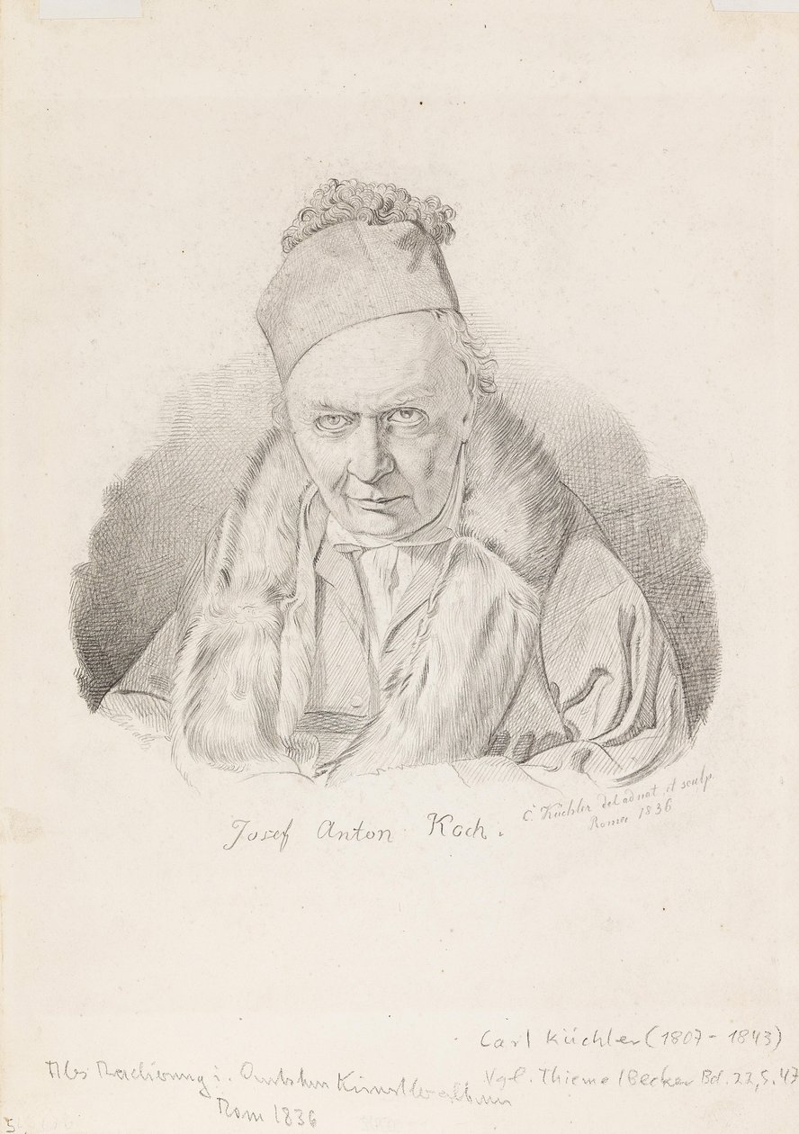 Porträt des Malers Joseph Anton Koch 1768-1839, 1836 von Carl Küchler