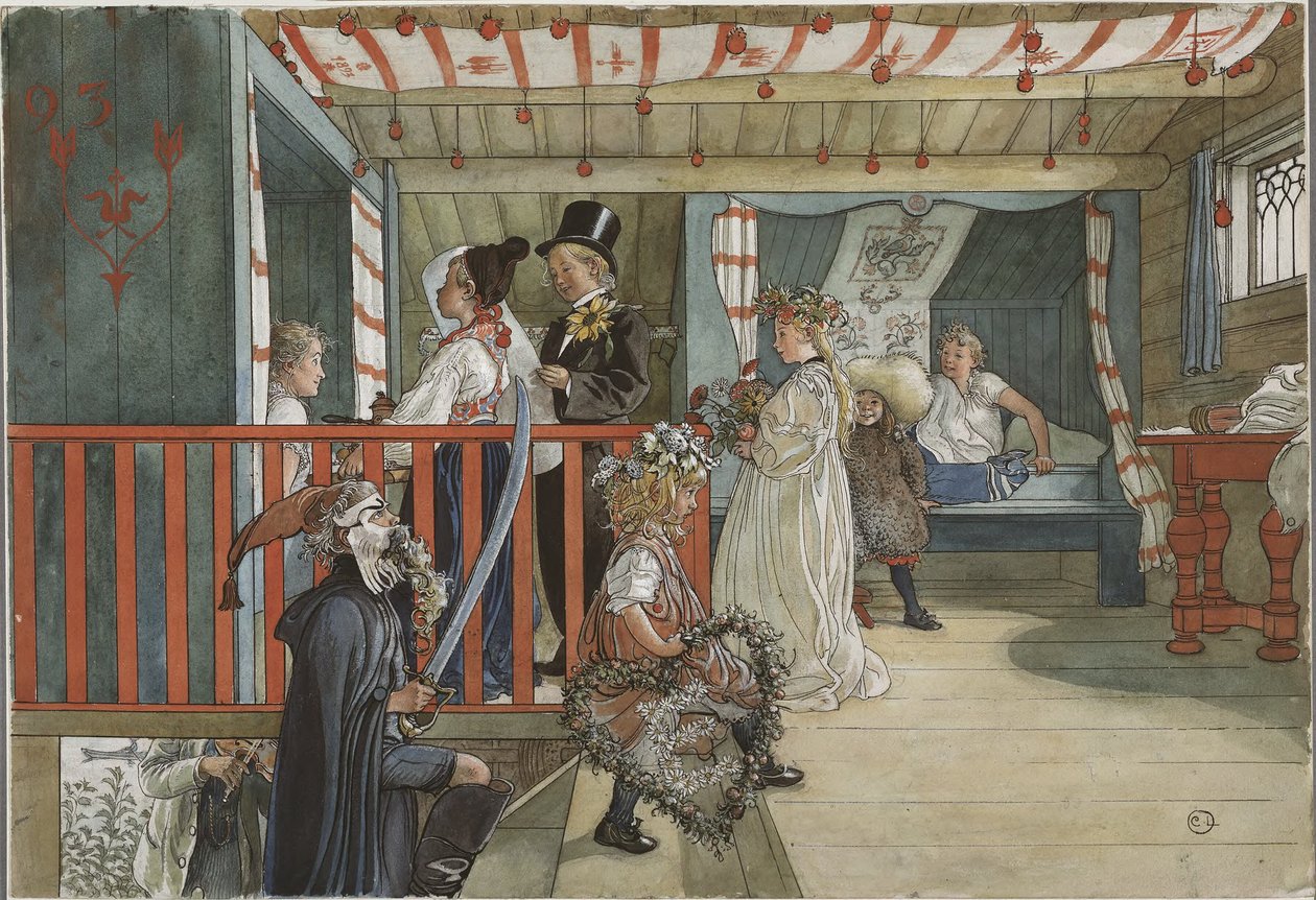 Ein Tag der Feier von Carl Larsson