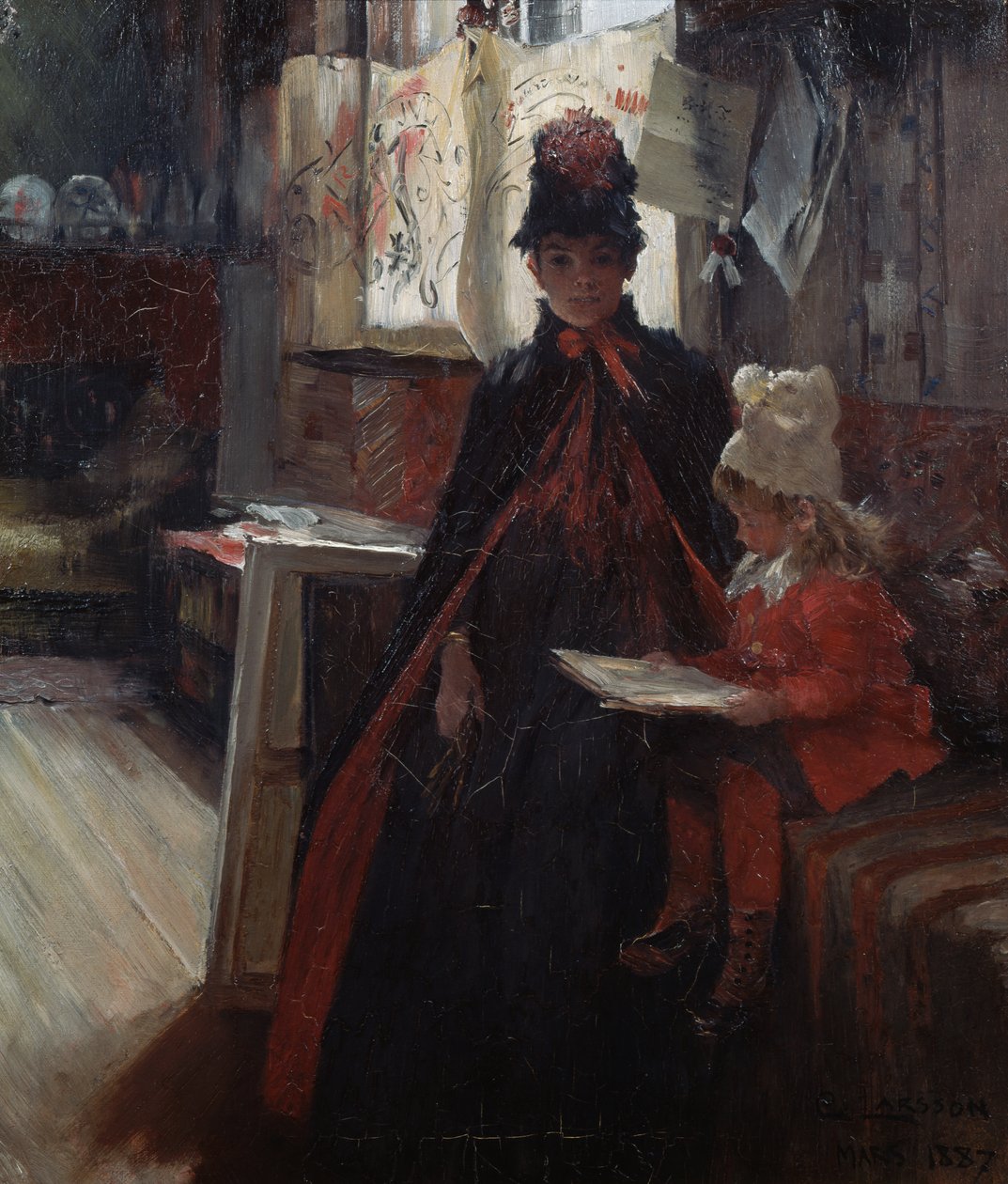 In Valand, Innenraum mit Karin und Suzanne von Carl Larsson