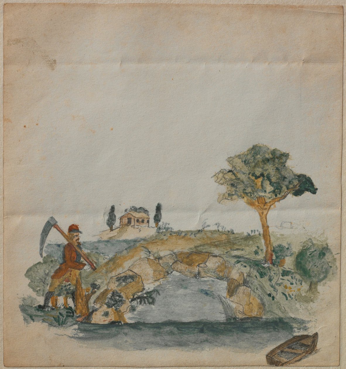 Landschaft mit einem See von Carl Larsson