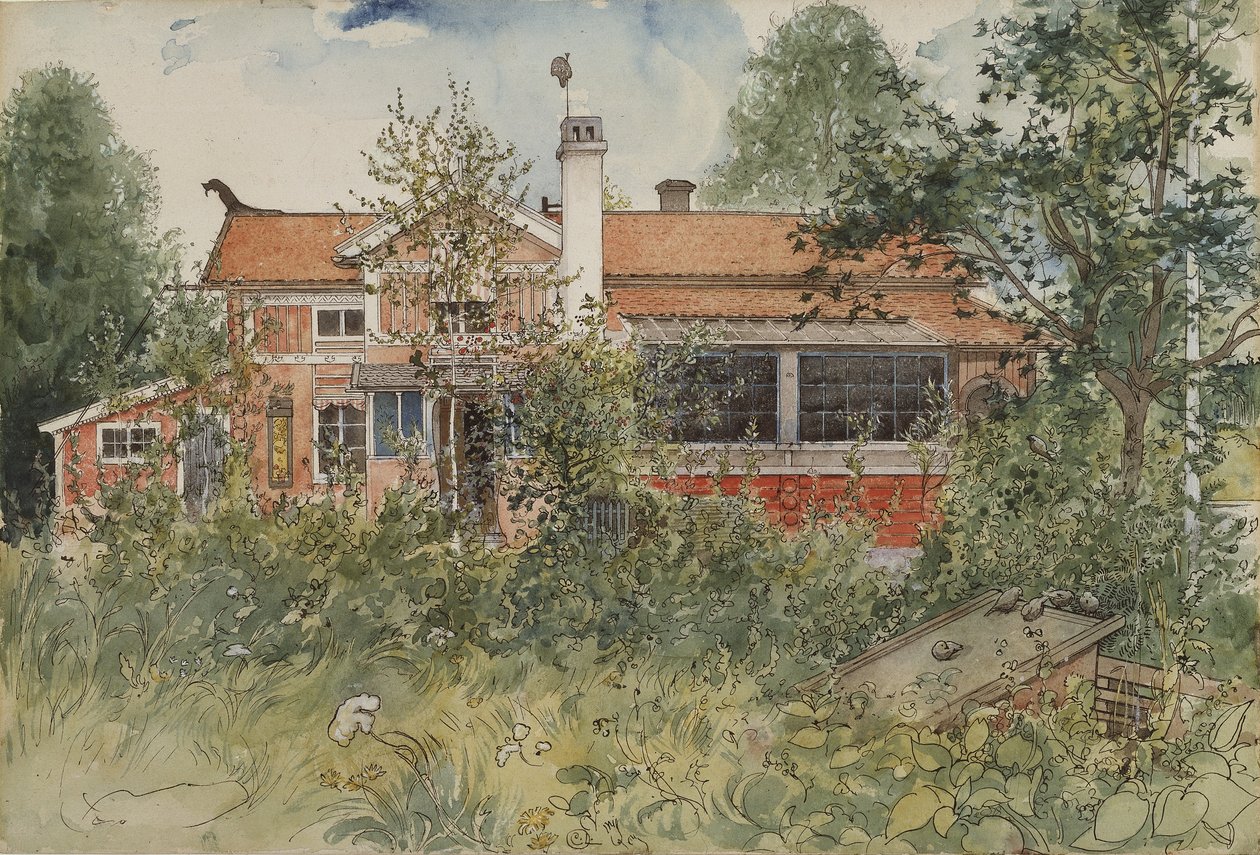 Das Häuschen, aus der Serie Ein Zuhause, ca. 1895 von Carl Larsson